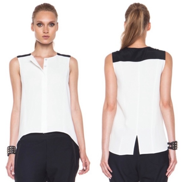 Rag & Bone Silk Blend Sleeveless Top - Picture 2 of 4